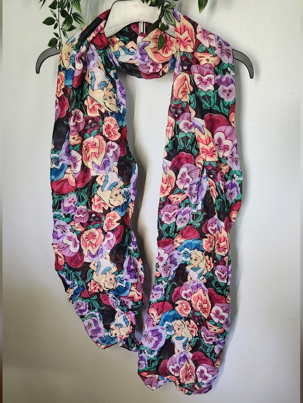 Alice in Wonderland Talking Flowers Scarf